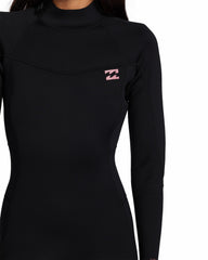 3/2mm Foil Flatlock Back Zip Wetsuit - Black | Billabong Women