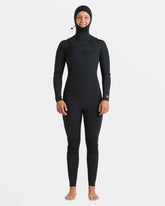 4/3mm Salty Dayz Natural Upcycler GBS Chest Zip Hooded Wetsuit - Black | Billabong Women