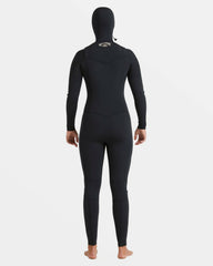 4/3mm Salty Dayz Natural Upcycler GBS Chest Zip Hooded Wetsuit - Black | Billabong Women