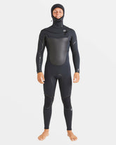 5/4mm Absolute Natural+ Upcycler Welded Chest Zip Hooded Wetsuit - Bla | Billabong Men