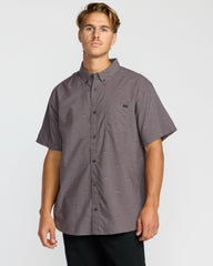 All Day Jacquard Short Sleeve Shirt - Gray Violet | Billabong Men