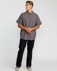 All Day Jacquard Short Sleeve Shirt - Gray Violet | Billabong Men