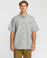 All Day Jacquard Short Sleeve Shirt - Silver | Billabong Men