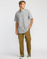 All Day Jacquard Short Sleeve Shirt - Silver | Billabong Men