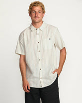 All Day Stripe Short Sleeve Shirt - Off White | Billabong Men