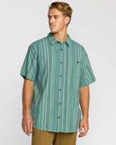 All Day Stripe Short Sleeve Shirt - Sage Green | Billabong Men