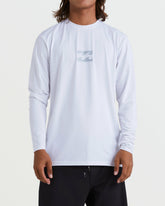 All Day Wave Loose Fit Long Sleeve Surf Tee - White | Billabong Men