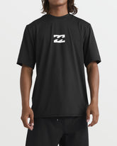 All Day Wave Short Sleeve Rashguard - Black | Billabong Men