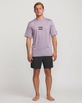All Day Wave Short Sleeve Rashguard - Light Purple | Billabong Men