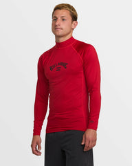 Arch Performance Fit Long Sleeve Rashguard - Scarlet | Billabong Men