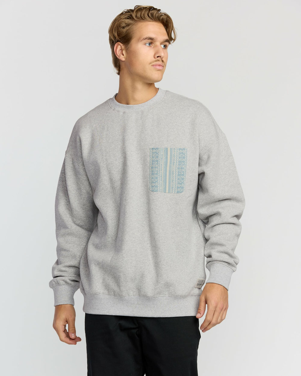 Austin Garage Crew Sweatshirt - Lt Grey Htr | Billabong Men