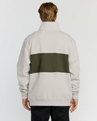 Bad Dog 3/4 Zip Mockneck Sweatshirt - Sand Htr | Billabong Men
