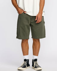 Bad Dog 21" Workwear Shorts - Dark Military | Billabong Men