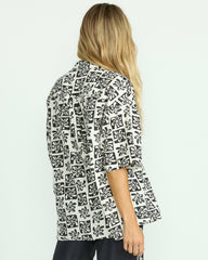 Beach Side Printed Short Sleeve Shirt - Black Sands | Billabong Women
