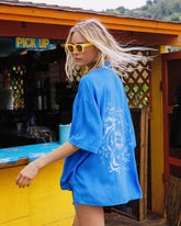 Beach Side Printed Short Sleeve Shirt - True Blue | Billabong Women