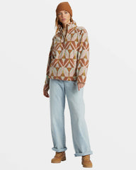 A/Div Boundary Mock 3 Half-Zip Pullover Sweatshirt - Sandalwood | Billabong Women