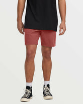 Crossfire Wave Wash Submersible 18" Hybrid Shorts - Dusty Red | Billabong Men