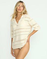 Crystal Tides Beach Coverup Overshirt - Whitecap | Billabong Women