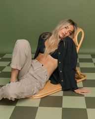 Everytime Oversized Shacket - Black Sands | Billabong Women