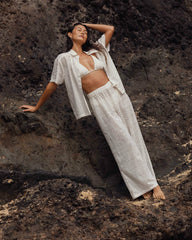 Eyelet Crush Beach Coverup Pants - Salt Crystal | Billabong Women