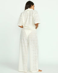 Eyelet Crush Beach Coverup Pants - Salt Crystal | Billabong Women