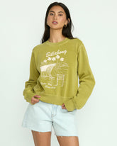 From Paradise Crewneck Sweatshirt - Sea Moss | Billabong Women