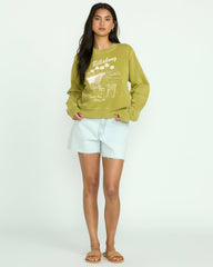 From Paradise Crewneck Sweatshirt - Sea Moss | Billabong Women
