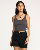 Goddess Knit Tank - Black Sands | Billabong Women