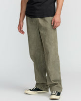 Larry Elastic Waist Corduroy Pants - Green Ash | Billabong Men