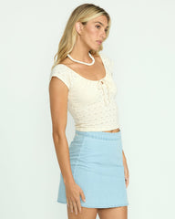 Mia Tie-Front Top - Whitecap | Billabong Women