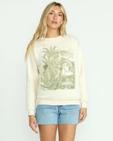 Paradise Awaits Crewneck Sweatshirt - Whitecap | Billabong Women