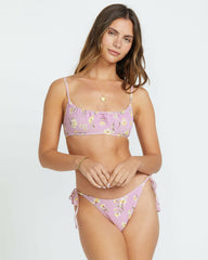 Peaceful Petals Mila Bralette Bikini Top - Amethyst Smoke | Billabong Women