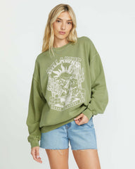 Ride In Crew Sweatshirt - Avocado | Billabong Women