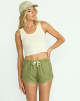 Road Trippin Elastic Waist Shorts - Avocado | Billabong Women