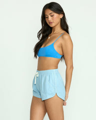 Road Trippin Elastic Waist Shorts - Washed Chambray | Billabong Women