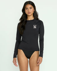 Sol Searcher Long Sleeve Rashguard - Black Pebble | Billabong Women