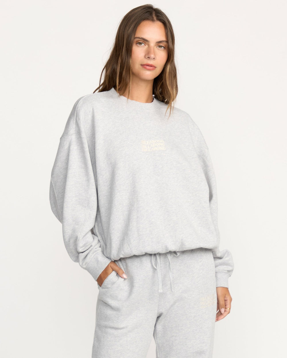 So Sunny Kendal Crewneck Sweatshirt - Heather Grey | Billabong Women