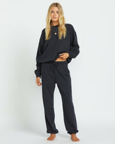 So Typical Elastic Waist Pants - Black Pebble | Billabong Women