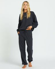 So Typical Elastic Waist Pants - Black Pebble | Billabong Women