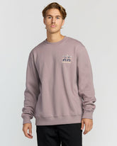 Split The Peak Crewneck Sweatshirt - Purple Ash | Billabong Men