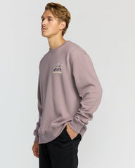 Split The Peak Crewneck Sweatshirt - Purple Ash | Billabong Men
