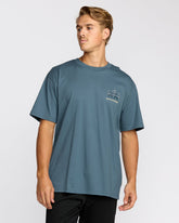 Split The Peak Regular Short Sleeve T-Shirt - Steel Blue | Billabong Men