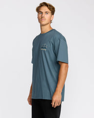Split The Peak Regular Short Sleeve T-Shirt - Steel Blue | Billabong Men