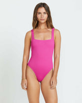 Summer High Square Neck One-Piece Swimsuit - Fiesta Pink | Billabong Women