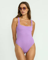 Summer High Square Neck One-Piece Swimsuit - Paradise Purple | Billabong Women