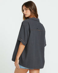 Summers End Short Sleeve Shirt - Black Sands | Billabong Women