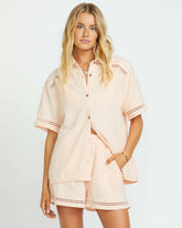 Summers End Short Sleeve Shirt - Soft Peach | Billabong Women