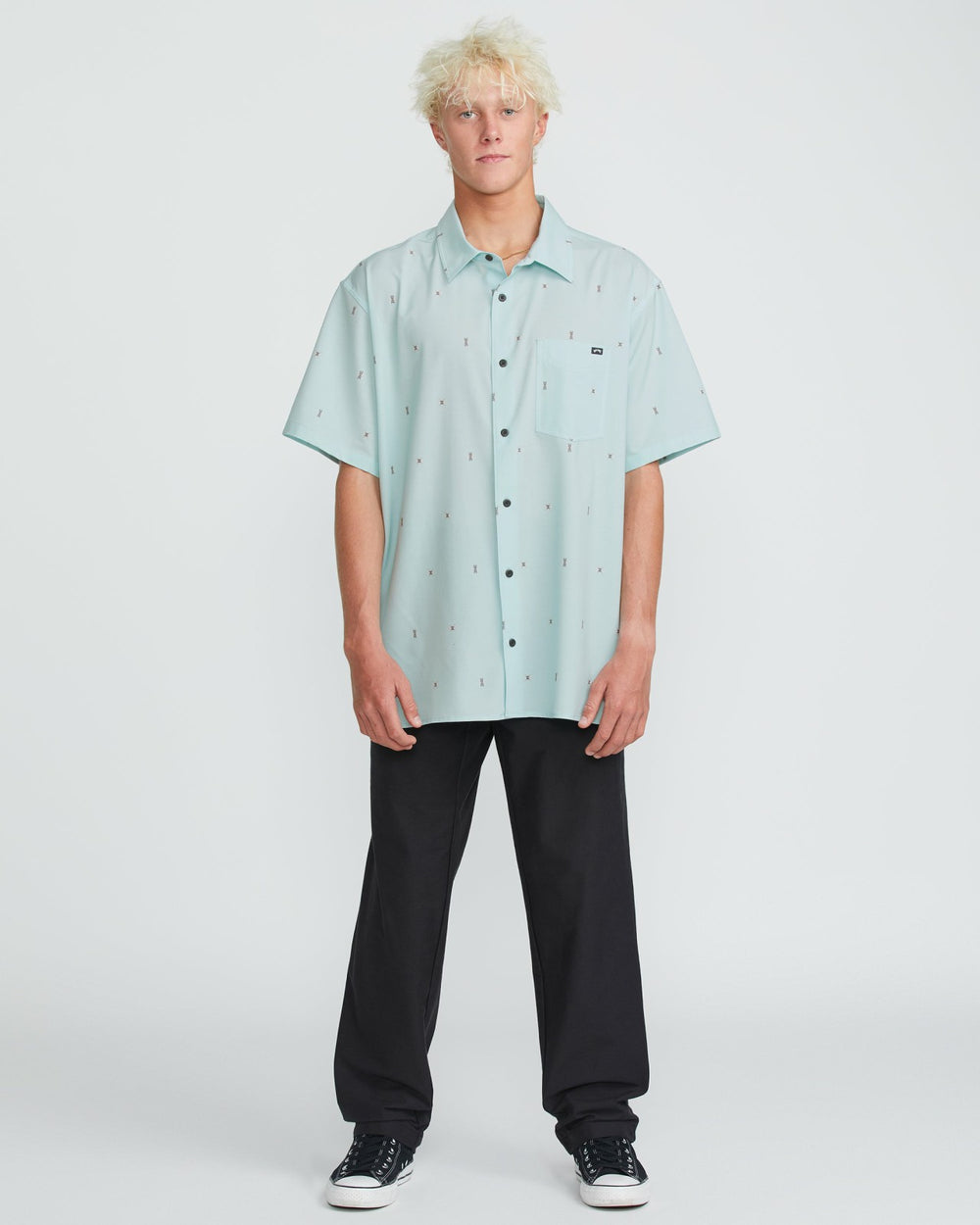 Surftrek Transit Short Sleeve Shirt - Dusty Blue | Billabong Men