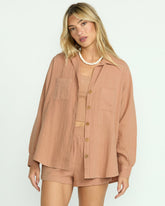 Sweet Swell Long Sleeve Shirt - Rose Brown | Billabong Women
