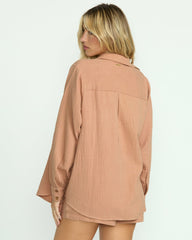 Sweet Swell Long Sleeve Shirt - Rose Brown | Billabong Women